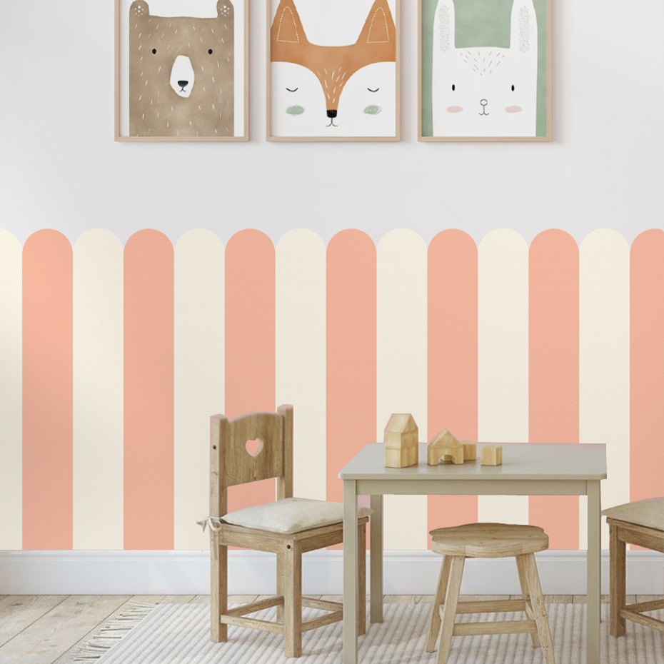 Çok renkli Dikey Çizgili Ark D - Wall Decal Nursery incelemesi ve fiyatı