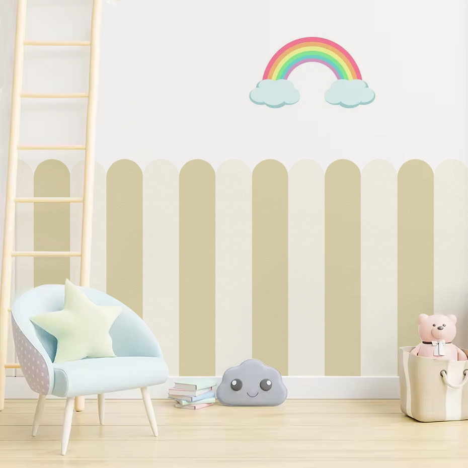 Çok renkli Dikey Çizgili Ark D - Wall Decal Nursery incelemesi ve fiyatı