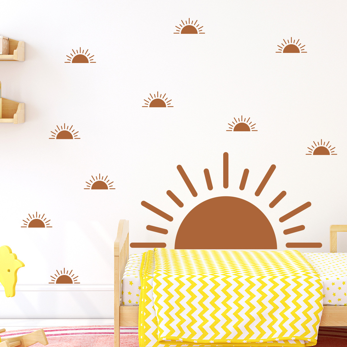 Boho Yarım Güneş Duvar Sticker - Baby Nursery Vinyl Wall Stickers incelemesi ve fiyatı